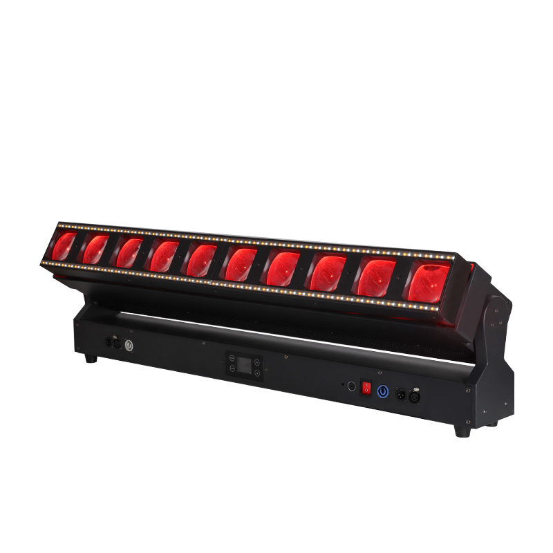 N-5 10x60W RGBW 4-in-1 UV LED Beam Strip Light – High Brightness Backlit Zoom with Halo Effect for Stage Performance