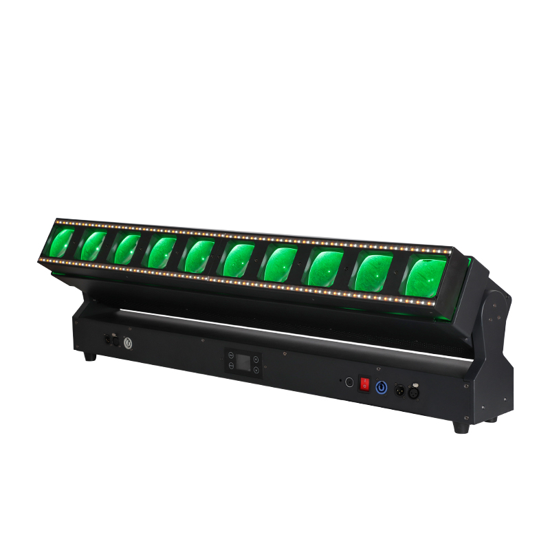 N-5 10x60W RGBW 4-in-1 UV LED Beam Strip Light – High Brightness Backlit Zoom with Halo Effect for Stage Performance