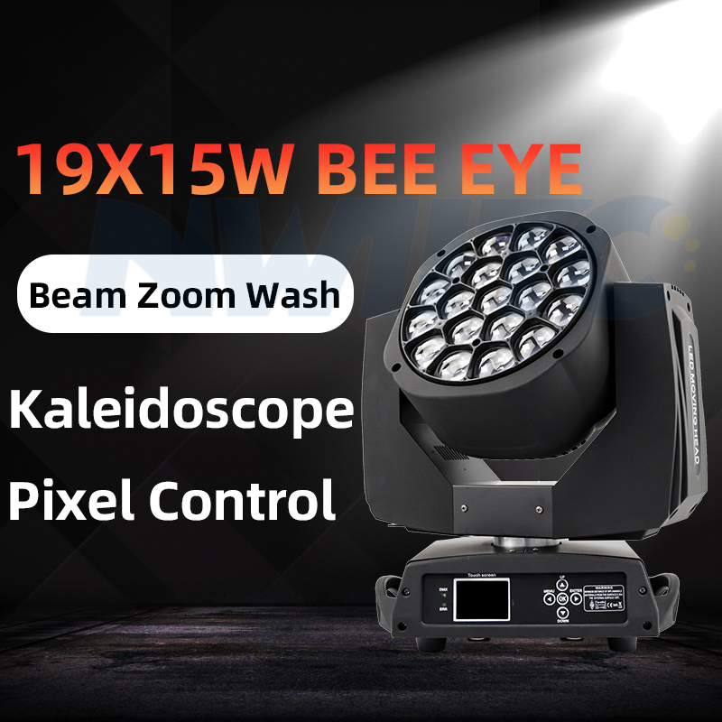 K10 19x15W Beam Wash Zoom B Bee Eye LED Moving Head Stage Light With DJ Disco