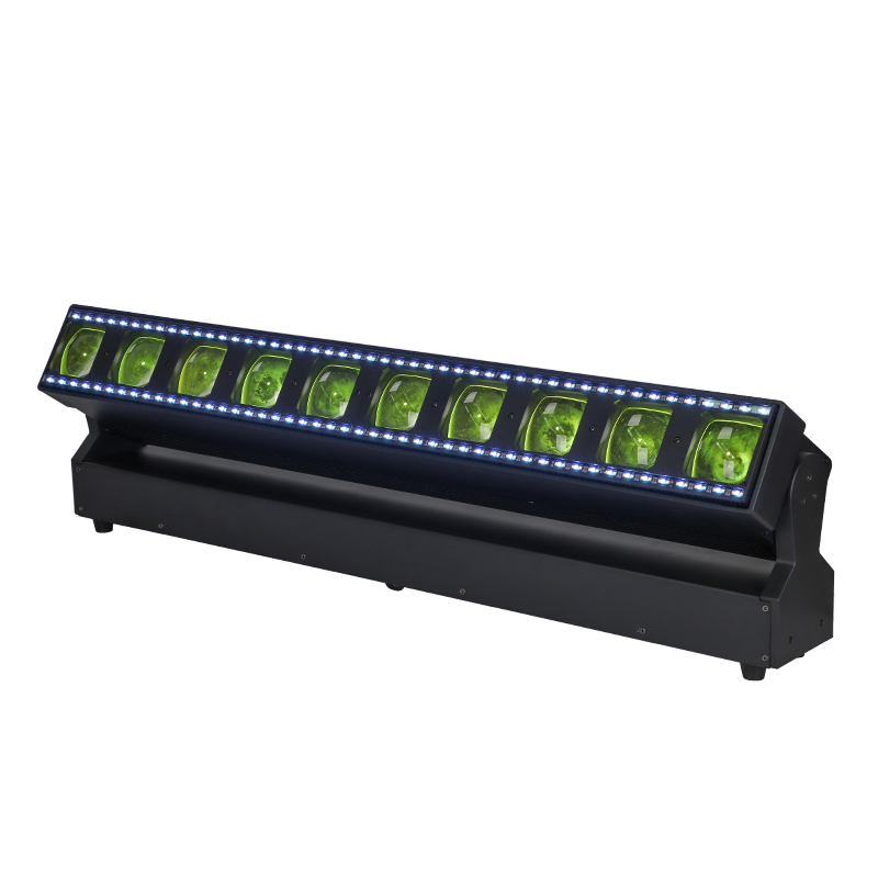 N-5 10x60W RGBW 4-in-1 UV LED Beam Strip Light – High Brightness Backlit Zoom with Halo Effect for Stage Performance