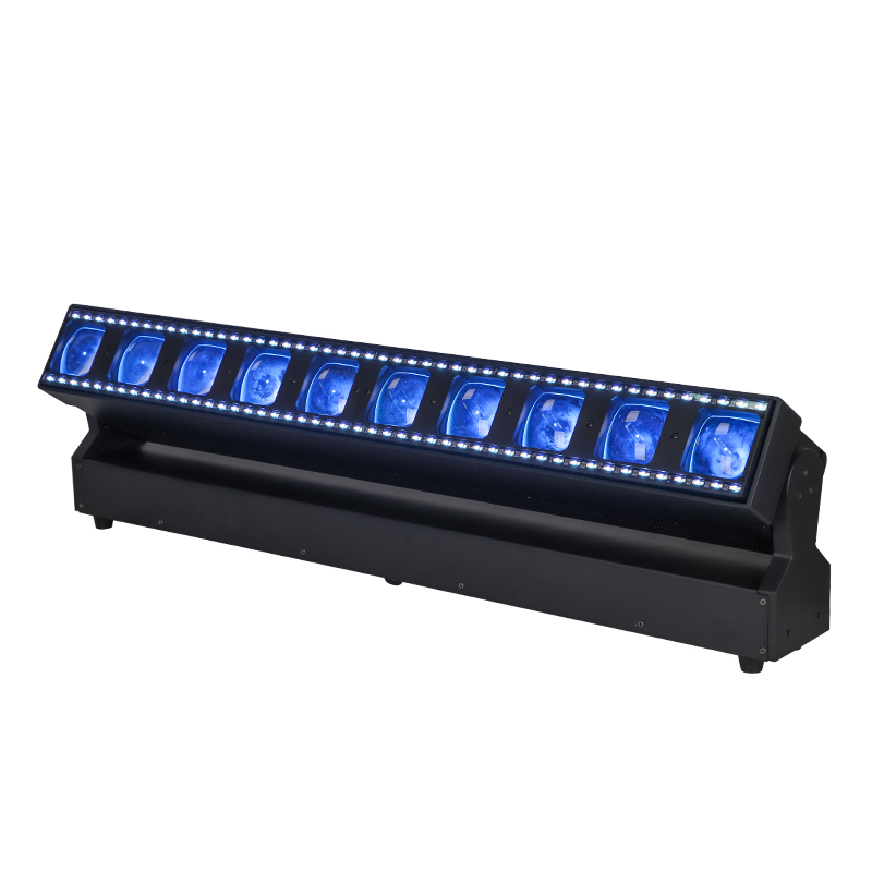 N-5 10x60W RGBW 4-in-1 UV LED Beam Strip Light – High Brightness Backlit Zoom with Halo Effect for Stage Performance