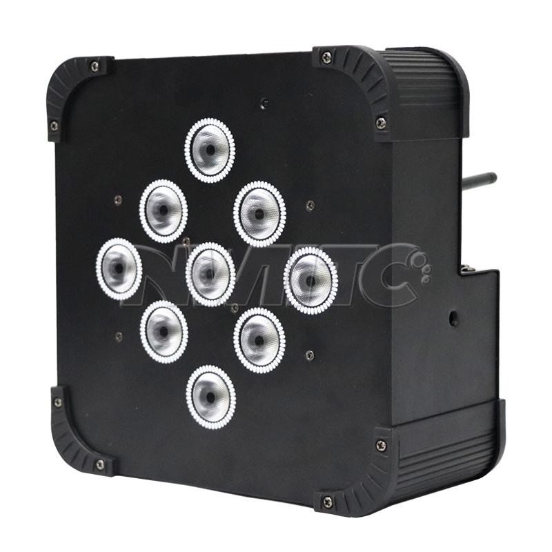 18W RGBWA UV 6in1 Wireless LED Par Light 9pcs Battery Powered Uplights Spotlights for Hotel Application