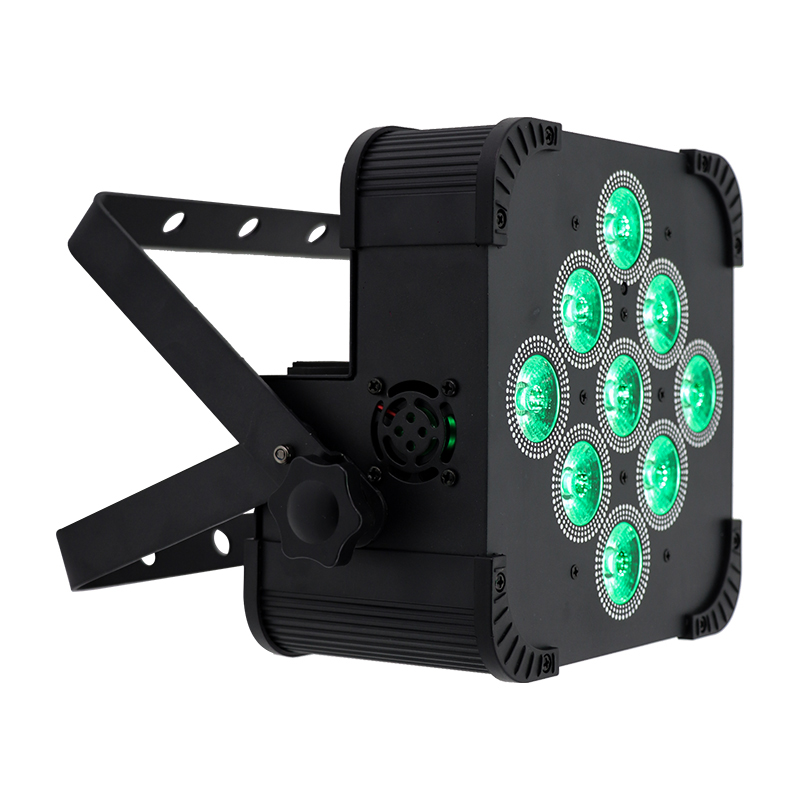 18W RGBWA UV 6in1 Wireless LED Par Light 9pcs Battery Powered Uplights Spotlights for Hotel Application