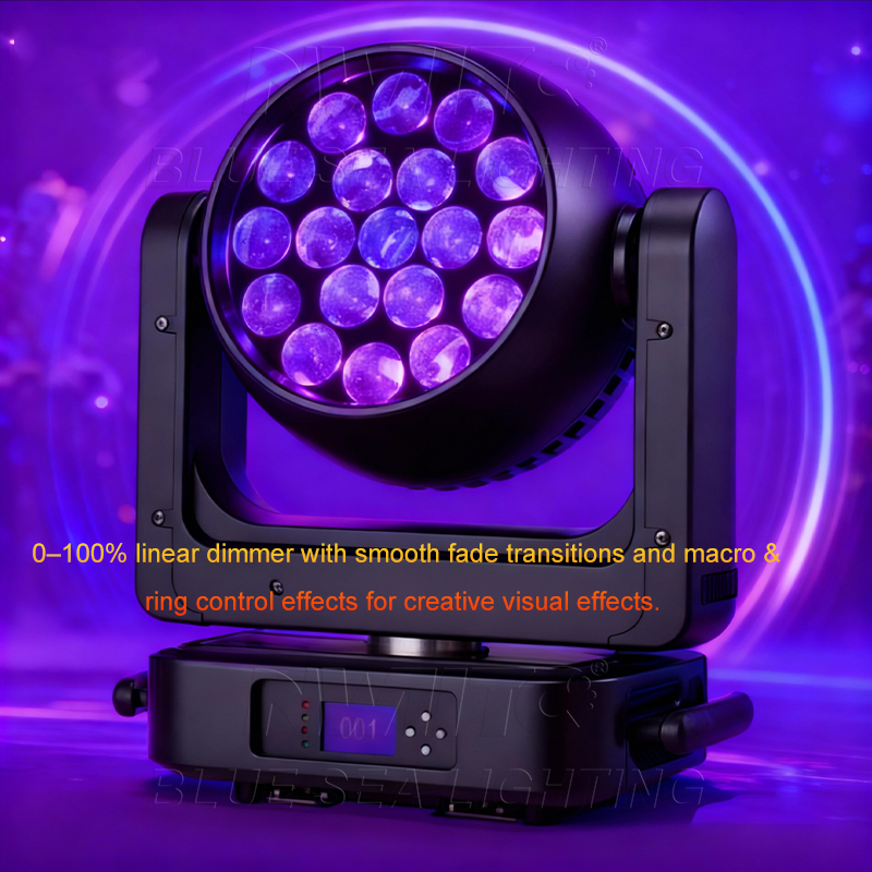 Professional RGBW 4in1 Moving Head Lighting Fixture
