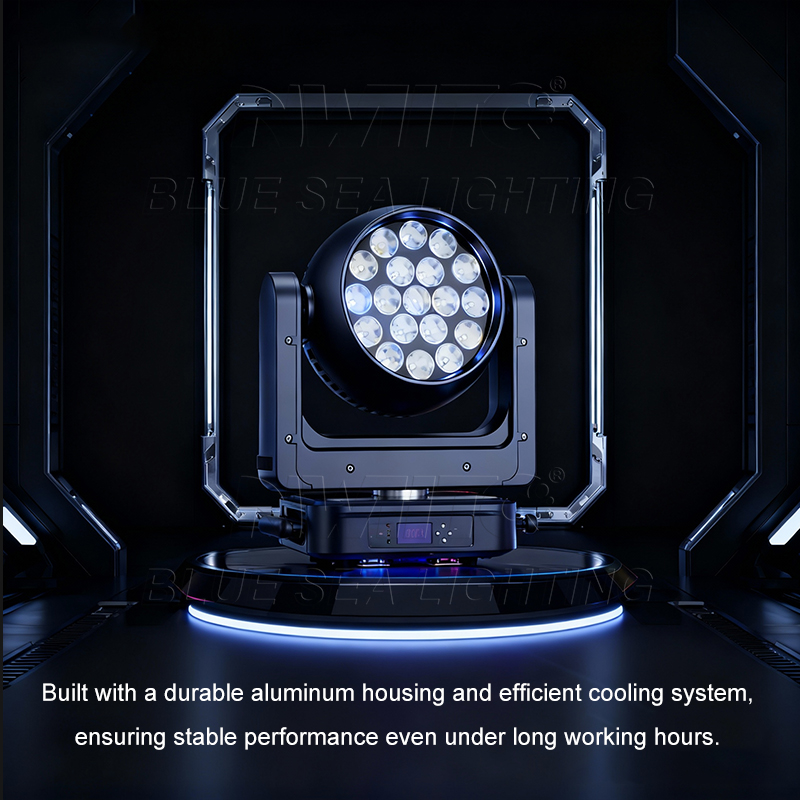 Adjustable Zoom RGBW Moving Head Wash Light