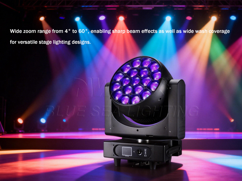 19x60W RGBW pixel wash moving head
