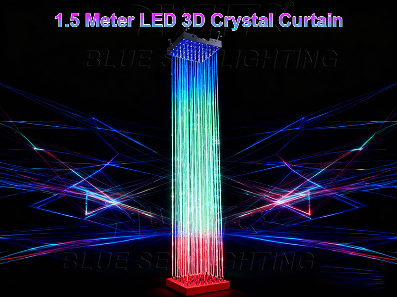 1.5m LED 3D crystal curtain light