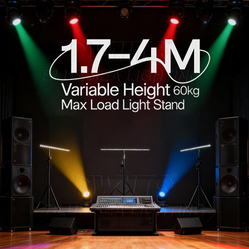 Adjustable stage lighting stand 1.7–4M