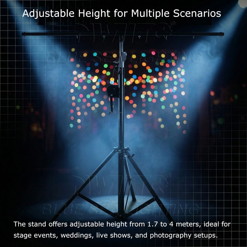 Heavy-duty 60kg load light stand for events