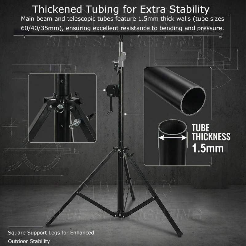 Professional variable height lighting support