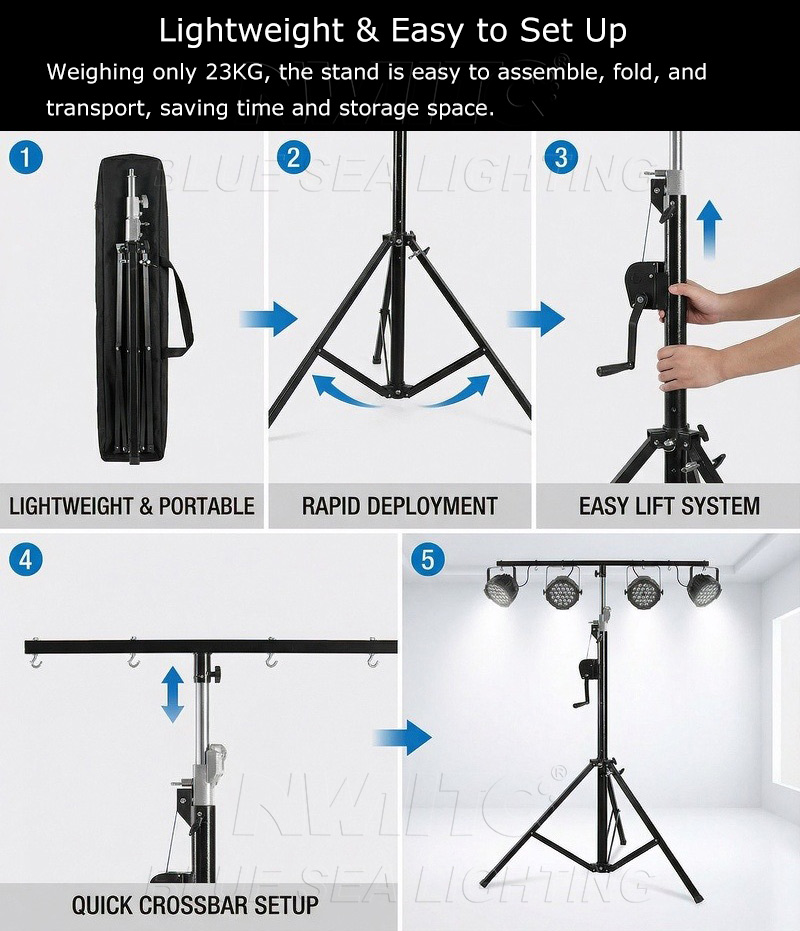Reinforced steel lighting tripod stand