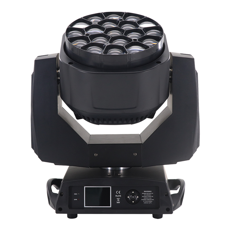 L-110 Big K10 Bee Eye 19x15W LED DMX DJ Moving Head Light Wash Zoom RGBW 4-in-1 Stage Lights