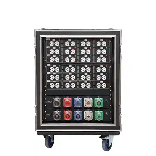 24-Channel 20A American Edison Plug Power Distributor with Camlock In and Out