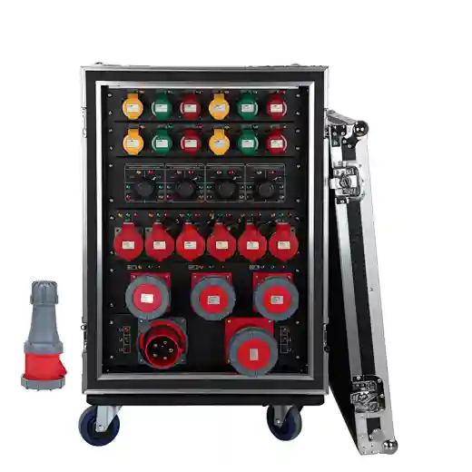 3-way 63A 5Pin 110V + 6-way 32A 5Pin 110V + 4-way 19-core Socapex 110V + 12-way 16A 3Pin 110V Output Power Distributor