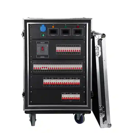 3-way 63A 5Pin 110V + 6-way 32A 5Pin 110V + 4-way 19-core Socapex 110V + 12-way 16A 3Pin 110V Output Power Distributor