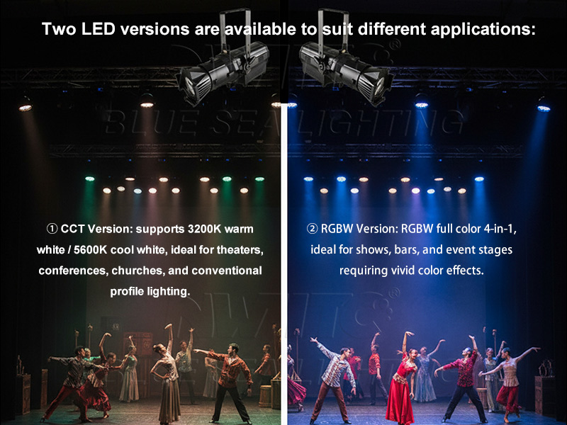 White LED Leko Profile Spotlight 300W