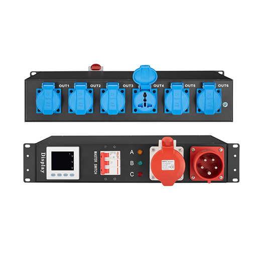 32A 5Pin Input and Output 6 Road 16A Waterproof Euro Output Power Distributor