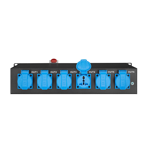 32A 5Pin Input and Output 6 Road 16A Waterproof Euro Output Power Distributor