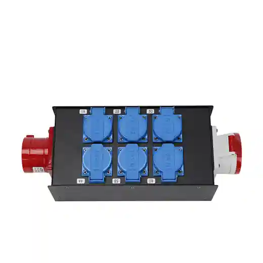 32A 5pin In And Out 6 Road 16A Waterproof Europe Output Power Distro