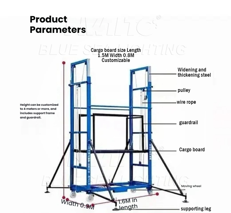 Electric hoist scaffolding system
