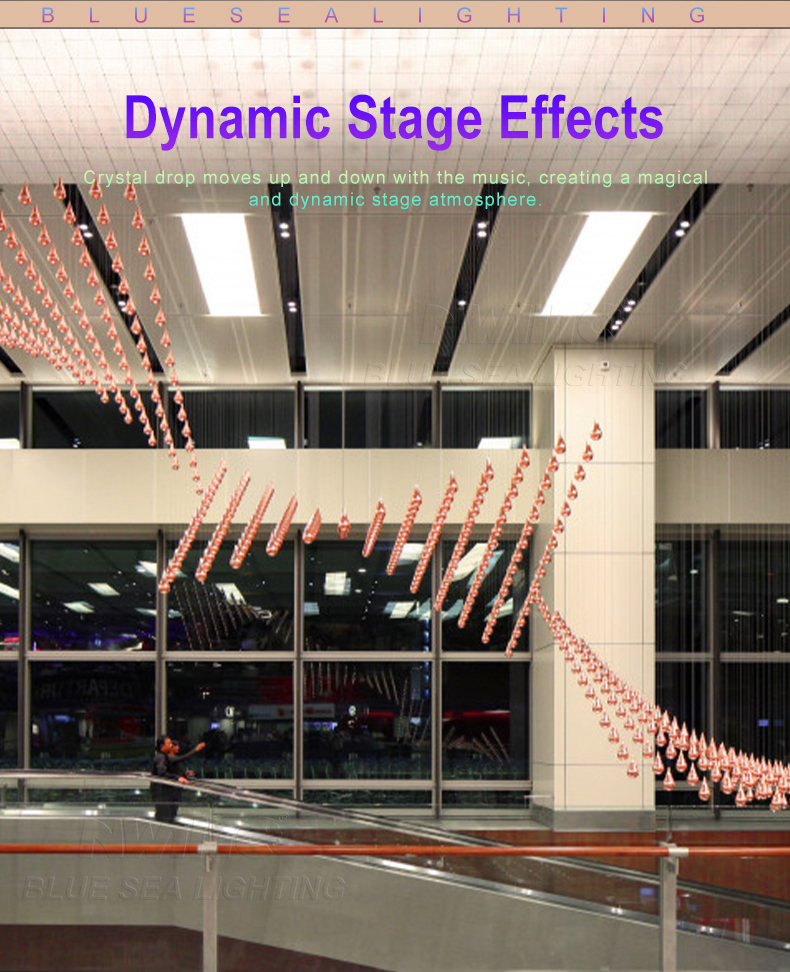 DMX Winch LED Crystal Drop