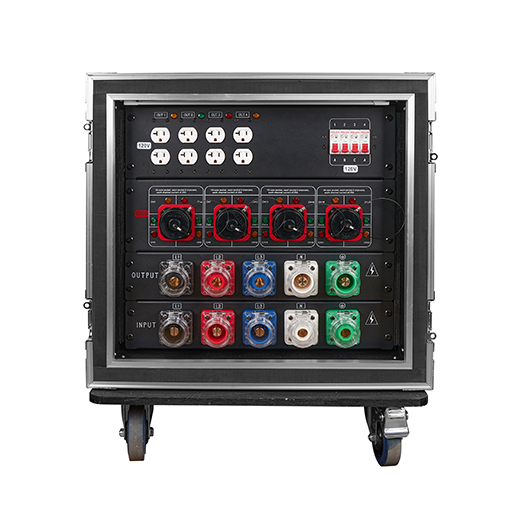 4ch 19pin 208V + 4ch Edison 120V 400A Camlock In/Out Power Distribution
