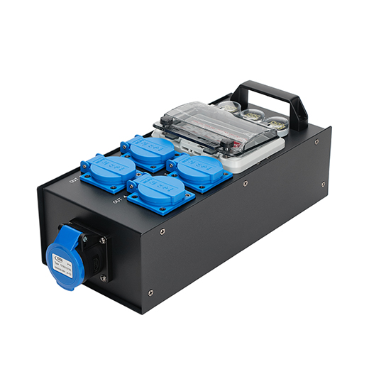 16A 3pin CEE In & Out 4-Road Mini Portable Waterproof Power Distribution Equipment for Outdoor Use - Europe Design