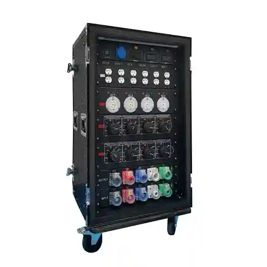6 chs Edsion110V+4 chs L21-30 220V+8chs 19pin Socapex output Camlock plug in and out Power Distribution