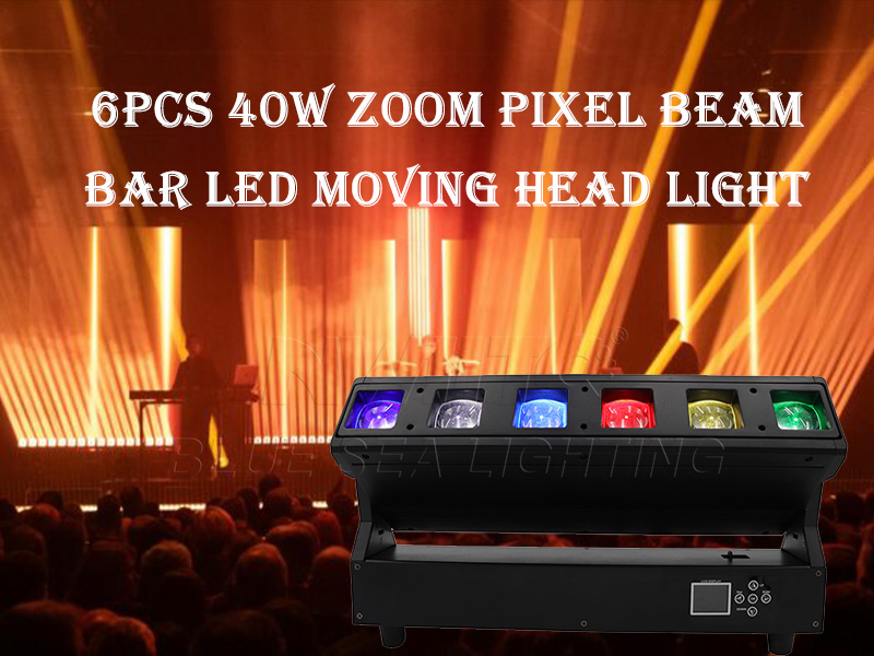 6×40W Zoom Pixel Beam LED Moving Head Light