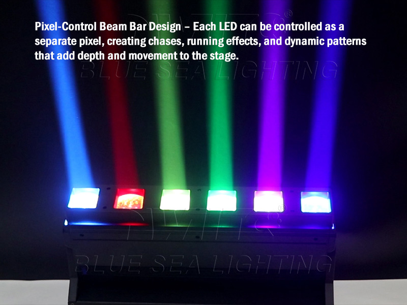 6pcs Pixel Zoom Moving Head Stage Light