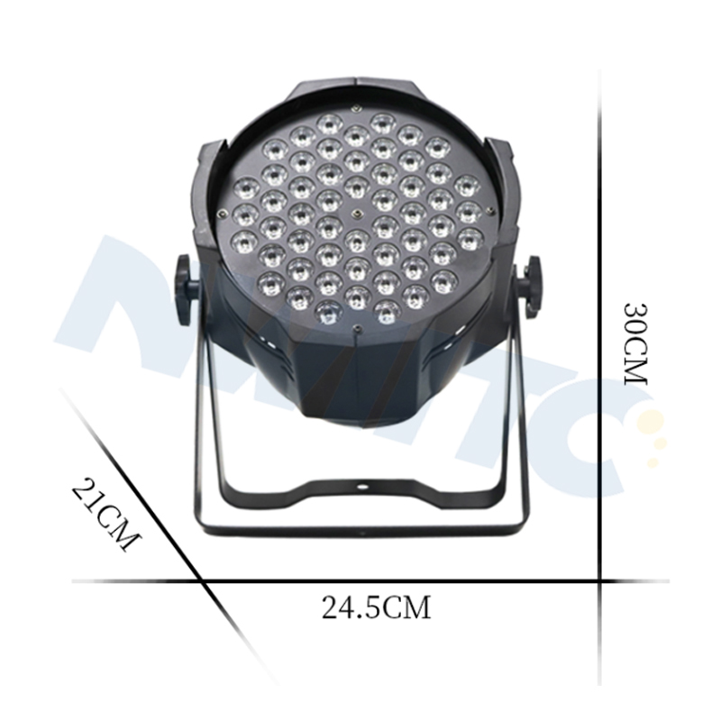 Pro DJ Disco DMX 54x3W RGB 3-in-1 Uplight Stage PAR64 LED Par Can Light Spotlights