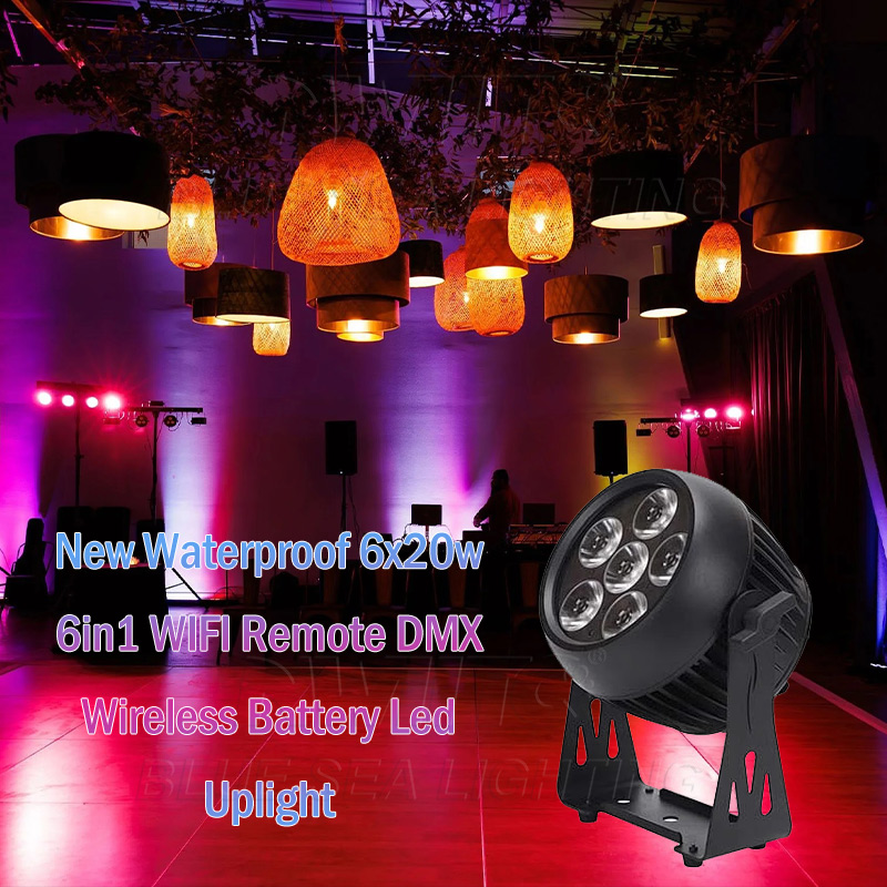 6×20W RGBWA+UV wireless uplight