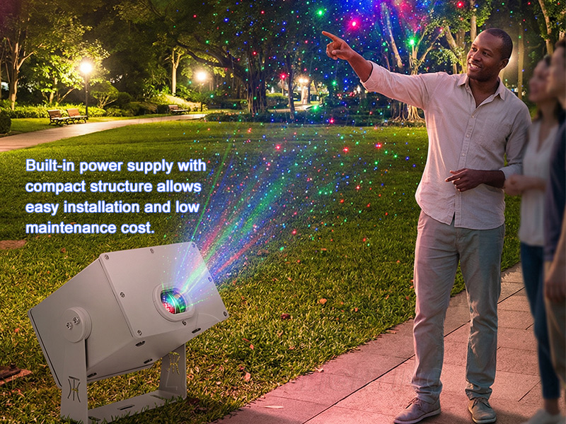 2000mW RGB laser star projector IP65 waterproof