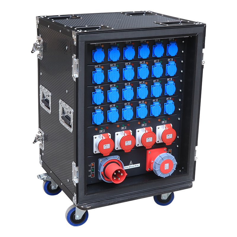 24CH 16A 4CH 32A 63A 5PIN Waterproof Power Distribution Box for European Stage Use