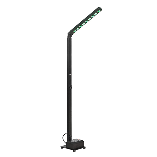 9×18W RGBWA+UV 6-in-1 Wireless Battery LED Mast Stand Light