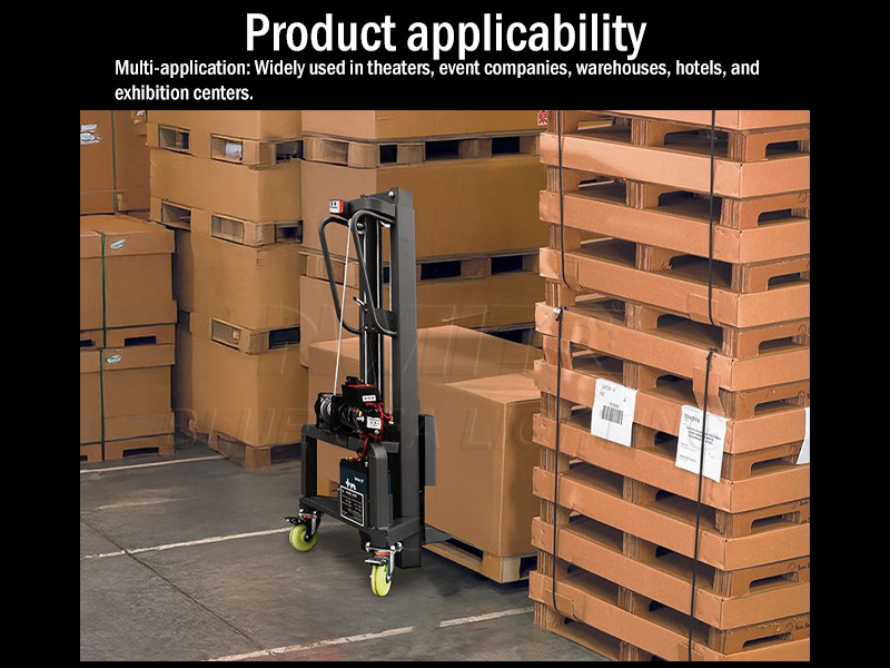 Stage equipment lifting forklift