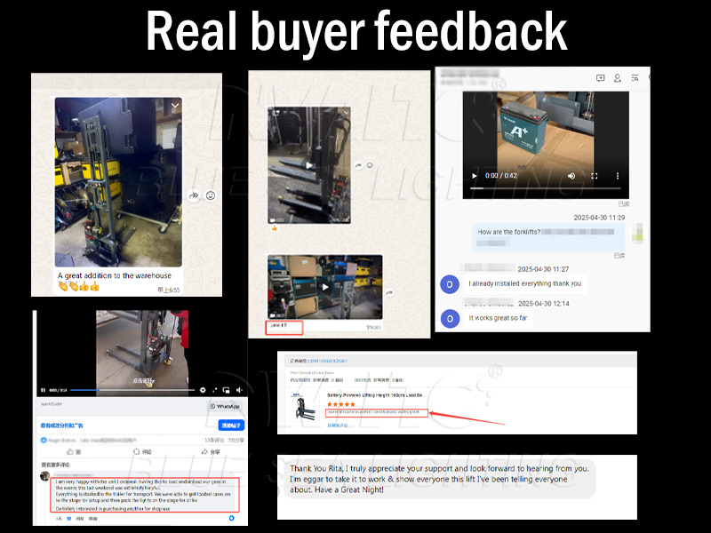 Portable lifting forklift for events