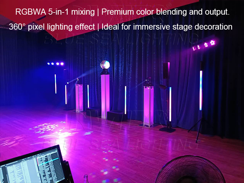 Battery Powered RGBWA Pixel LED Tube