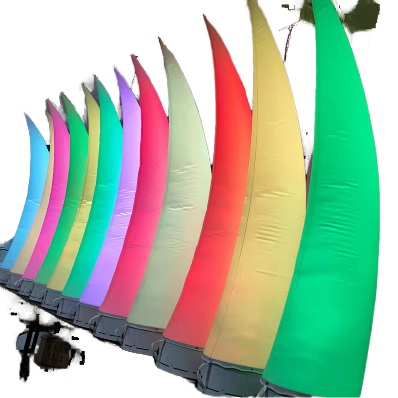 Wireless Battery Powered LED Inflatable Horns Light for Weddings Outdoor Stage DJ Lighting