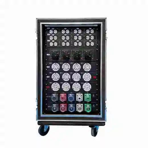 Camlock Power Distribution Box with 12x 110V Edison, 4x 110V Socapex, 6x 110V L6-30, and 6x 220V L6-30 Outputs