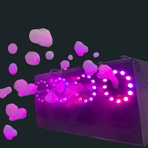 Four output 1800w RGB 3in1 LED Bubble Fog Machine