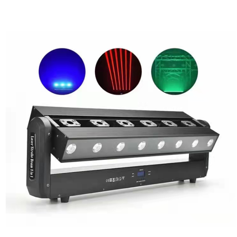 DJ Disco 8x5w LED Beam 480x0.3w Pixel Red Laser bar Moving Head Light