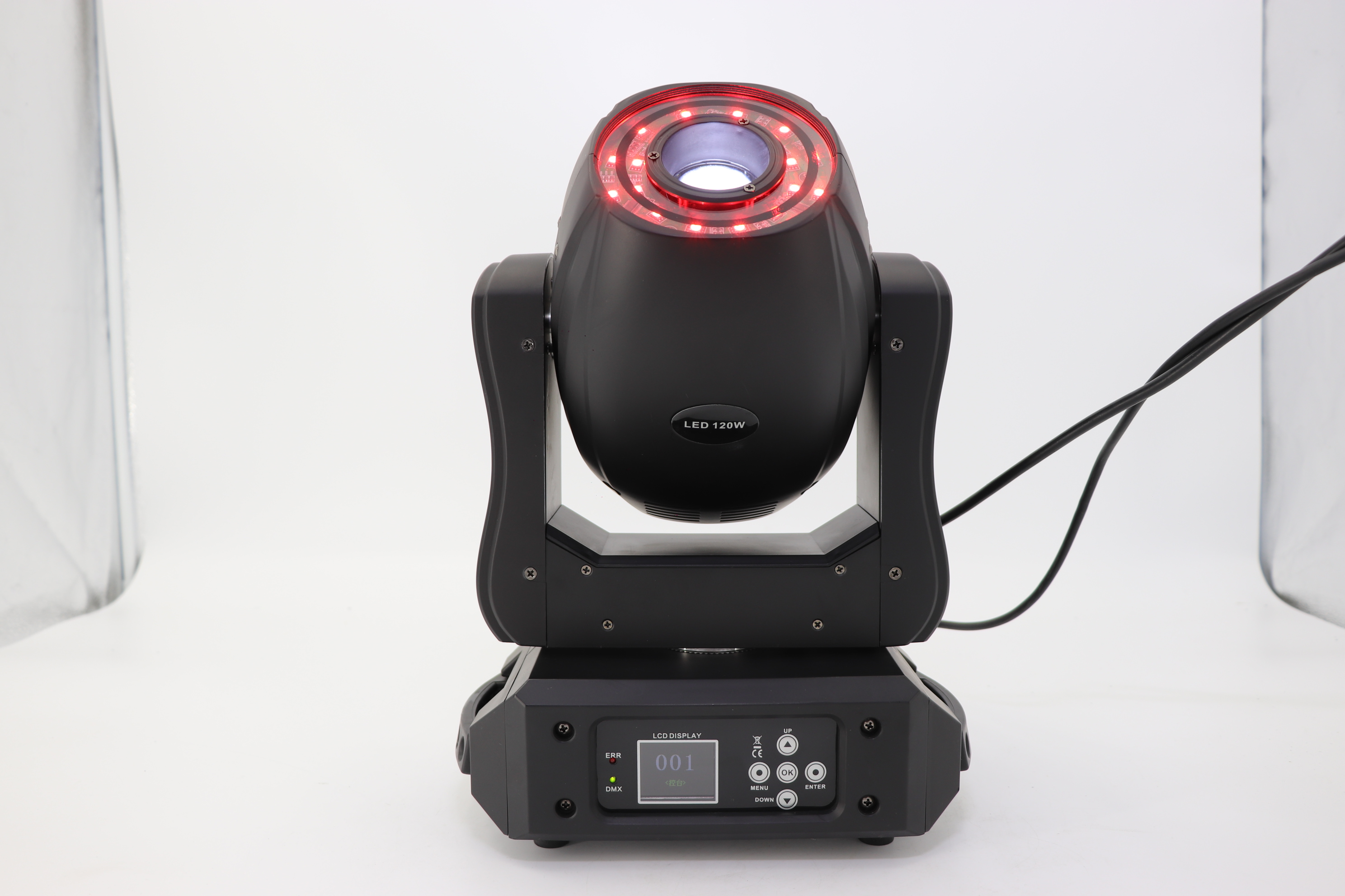 L-84 120W LED Moving Head Light with Red & Green Laser – Spot Effect for DJ, Disco, Party & Bar Stage Lighting