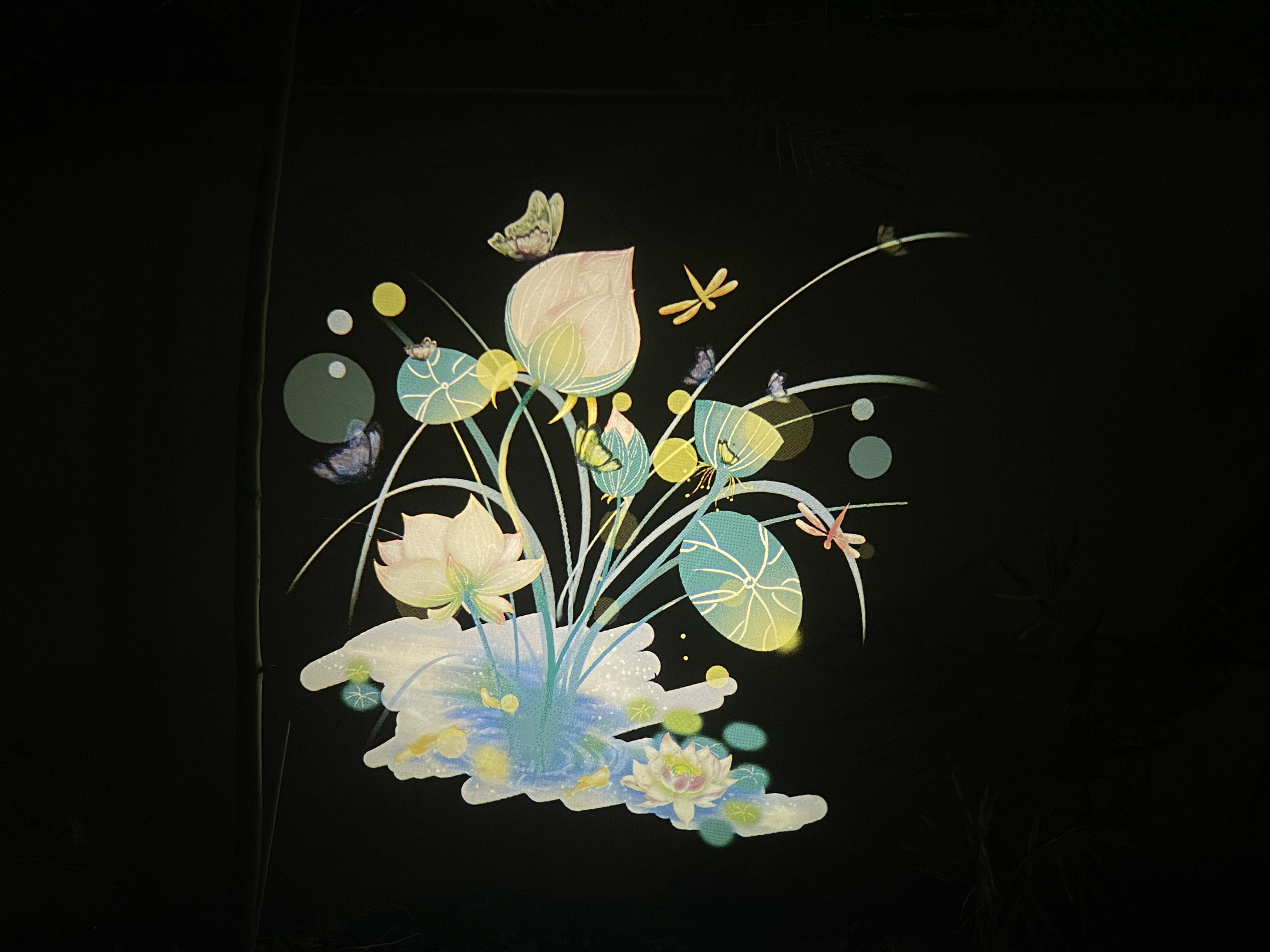 immersive projection lighting lotus theme outdoor visual design