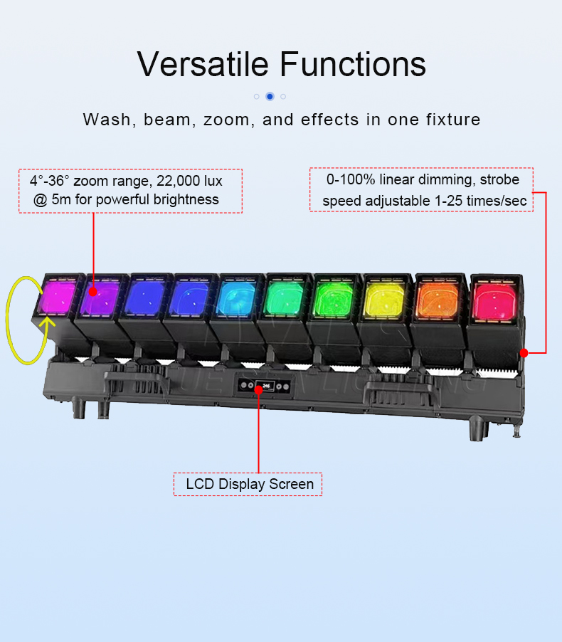 led moving head beam bar light