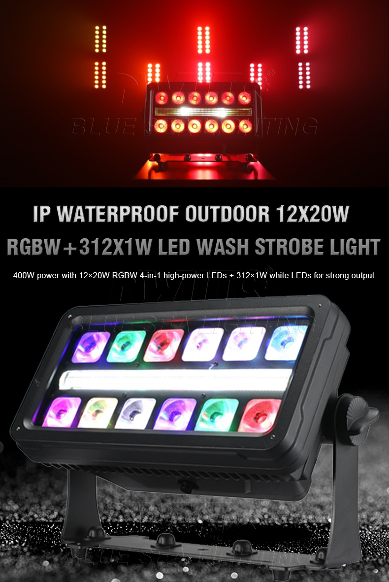 Outdoor IP65 12x20W RGBW Strobe