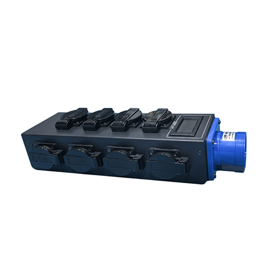 Portable 8-Channel 16A European Output Power Distribution Box – 32A 3Pin Waterproof Input for Stage and Industrial Use