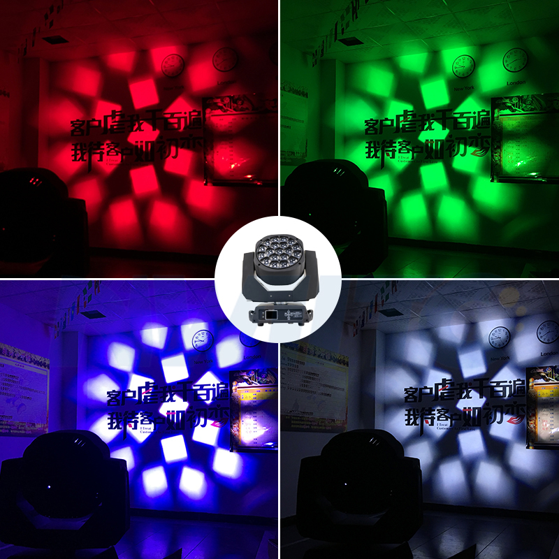 K10 19x15W Beam Wash Zoom B Bee Eye LED Moving Head Stage Light With DJ Disco