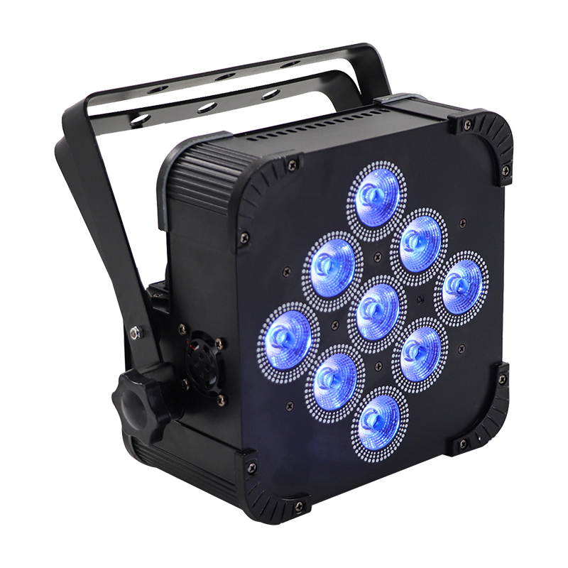 L-114 Wash Lighting 9x18w 6in1 Flat Dmx Wireless Battery Powered Led Par Stage Lights