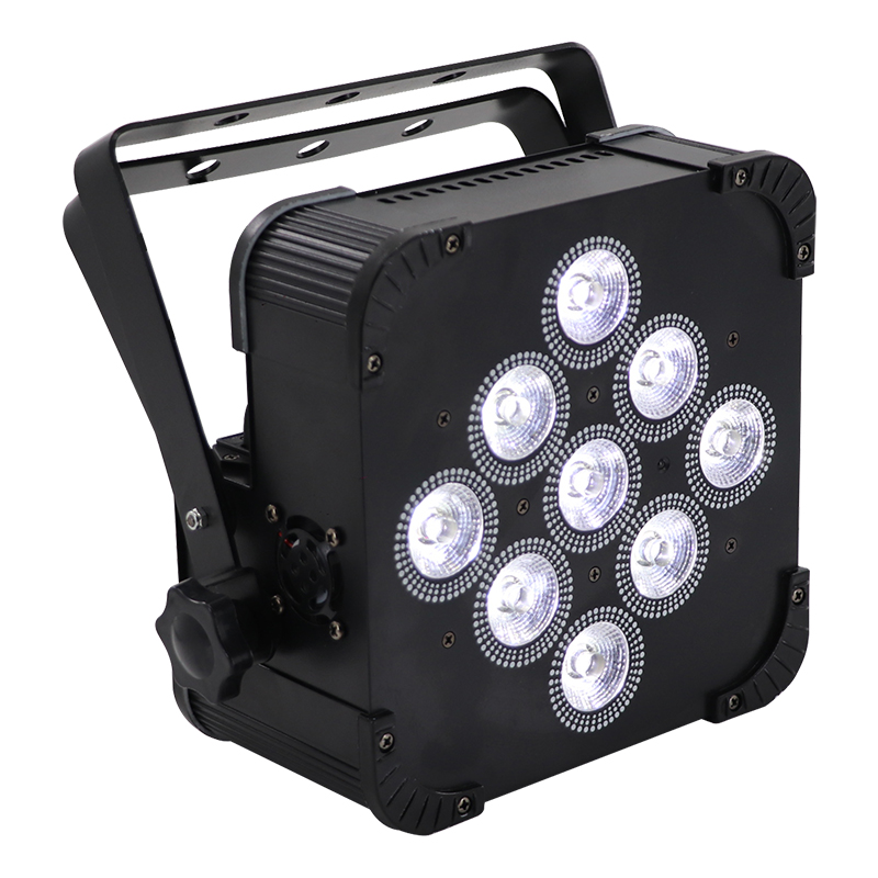 L-114 Wash Lighting 9x18w 6in1 Flat Dmx Wireless Battery Powered Led Par Stage Lights